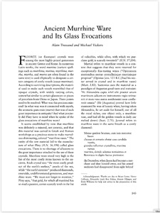Ancient murrhine ware and its glass evocation